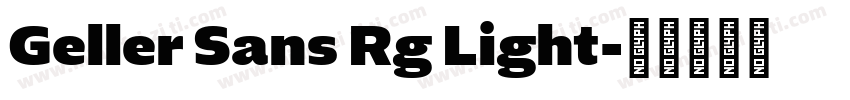 Geller Sans Rg Light字体转换